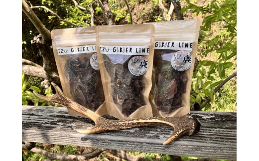 【完全無添加！】猟師が手がける鹿肉ジャーキー　【 鹿肉 無添加 犬 おやつ 犬鹿肉 伊豆 ジビエ ペット用品 ペットフード ドッグフード 小分け 静岡県 南伊豆 小型犬 中型犬 大型犬 】　<CH-1>