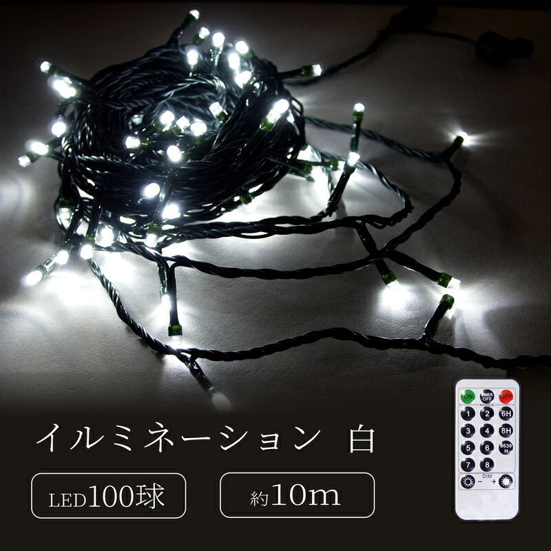 【ふるさと納税】シャインライト100球 アダプター付 【グリーンコード】 ADG100 LED ライト イルミネーション 電飾 室外 シャインライト アダプター付