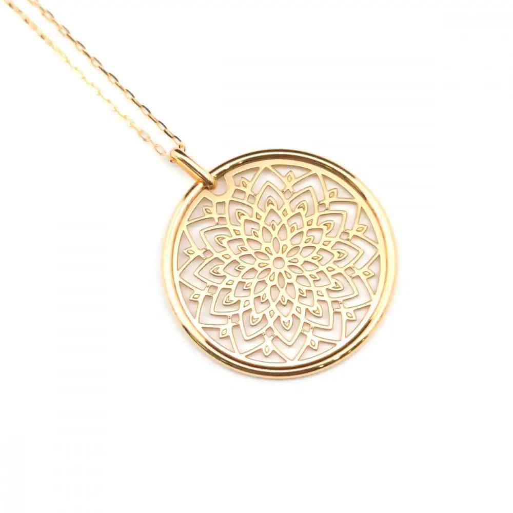 【18金イエローゴールド 二つ菊ペンダントトップ 】｜ネックレス 富山市 山森製鎖 ジュエリー アクセサリー 