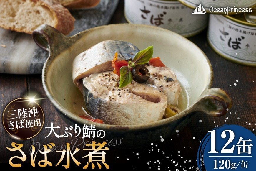 大ぶり鯖のさば缶 12缶 セット 水煮 [モンマルシェ 宮城県 気仙沼市 20565067] 缶詰 サバ缶 サバ 缶詰め かんづめ 鯖 さば さばの水煮 水煮 簡単調理 高級 保存食 常備 常温
