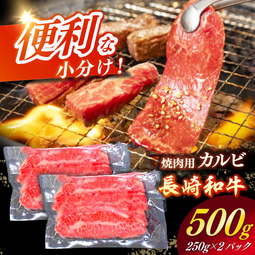 【ふるさと納税】【日本一の和牛】長崎和牛（A4ランク以上）カルビ焼肉用500g 【株式会社時愉亭】[RCE017]
