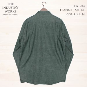 　播州織メンズネルシャツ「THE INDUSTRY WORKS」（1着）【TIW_053（グリーン）】 36-2