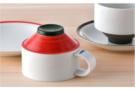 【波佐見焼】多用カップ・ プレート （赤・茶色）ペア 食器 皿 【洸琳窯】 [GE16]  波佐見焼