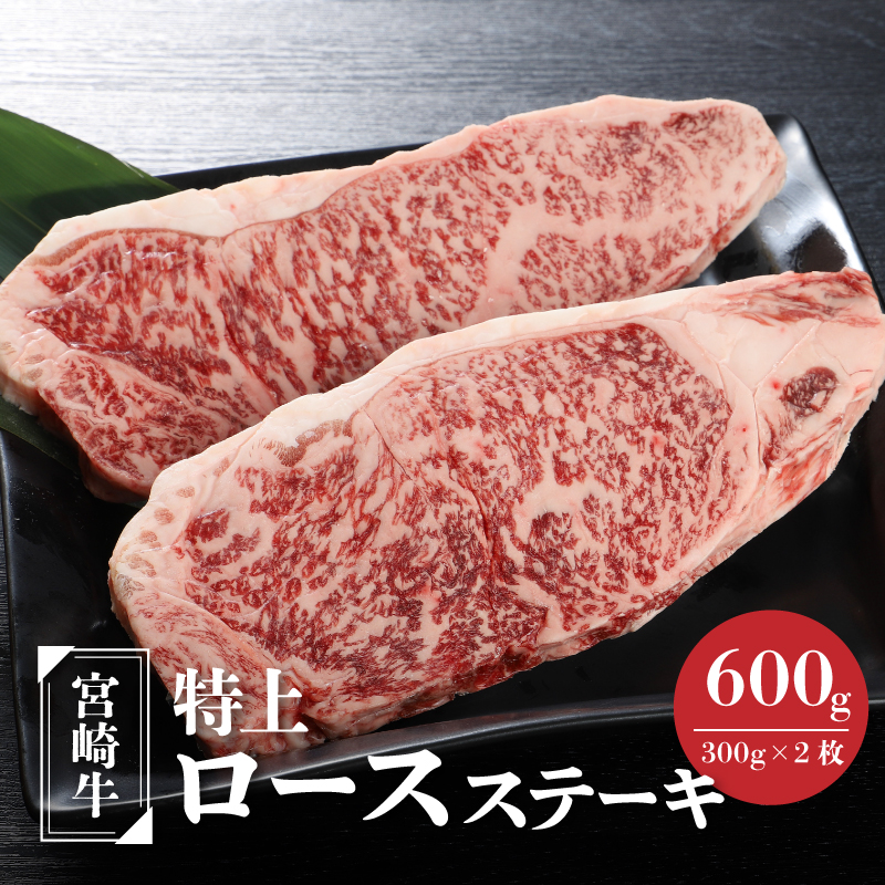 宮崎牛 特上ロースステーキ A4等級以上 600g(300g×2枚) _K16_0009_3