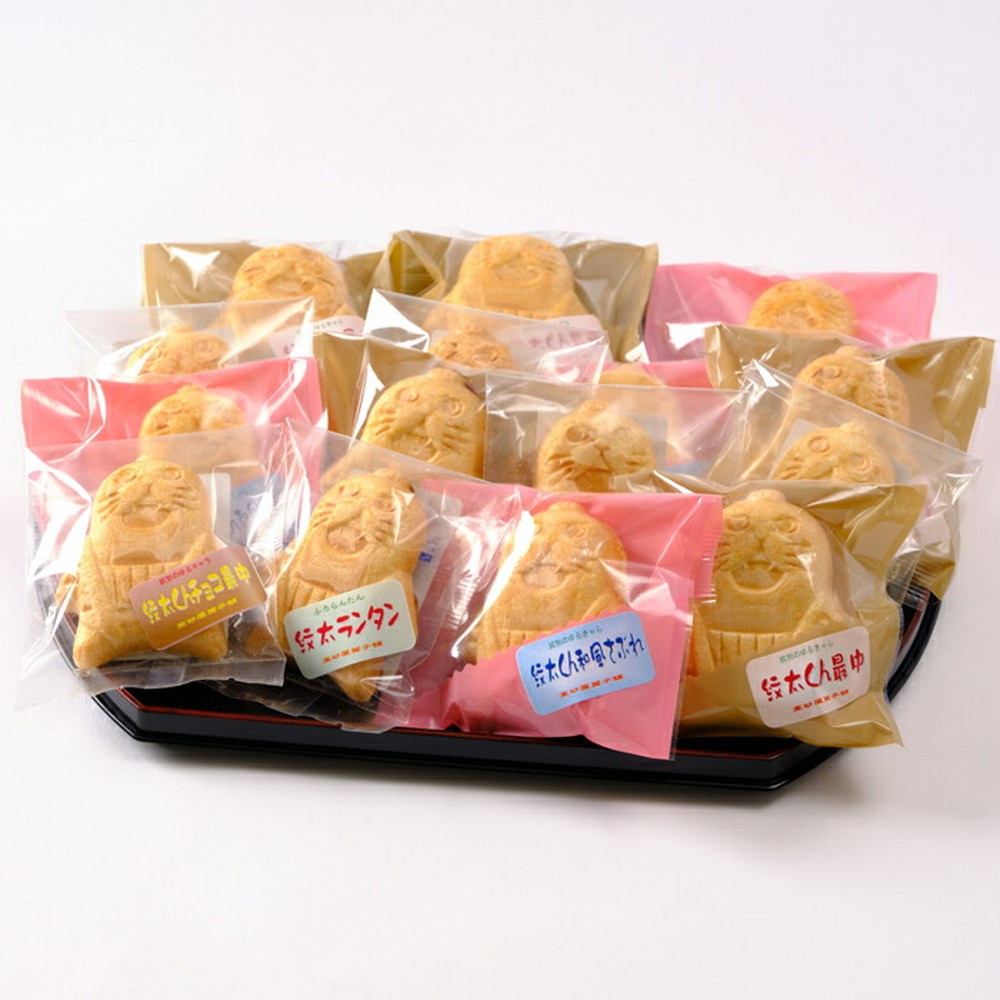 12-233 【お中元】「紋太くん最中」和洋折衷15個セット（小豆餡・チョコ・フロランタン・和風さぶれ）
