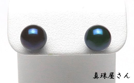 真珠屋さん 冠婚葬祭 7.5~8.0 ミリ高品質プラチナピアス Pt900 志摩産アコヤ真珠 ブラックパール 黒真珠 / 真珠 アクセサリー ピアス プラチナ パール 伊勢志摩 志摩 アクセサリー ギ