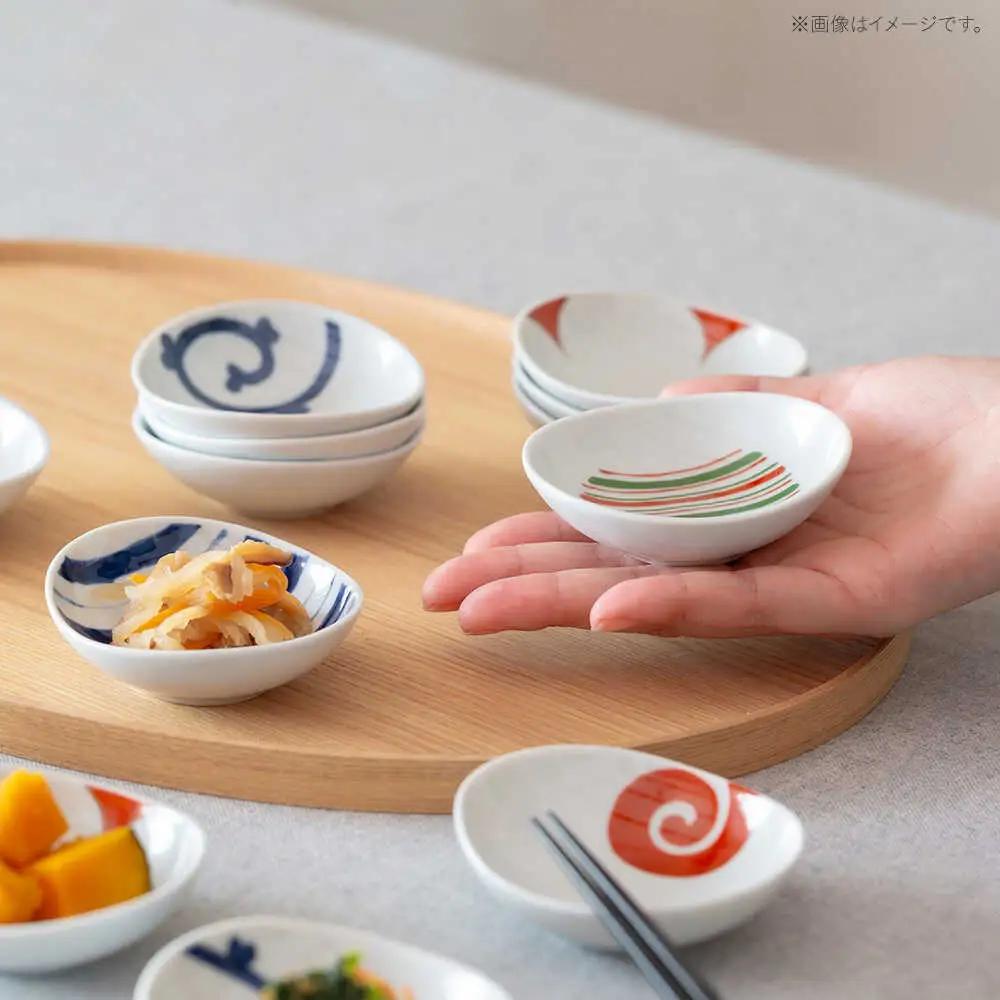 【波佐見焼】染錦絵変り 六客楕円珍味揃 ２セット 食器 ギフト【西海陶器】[OA518]