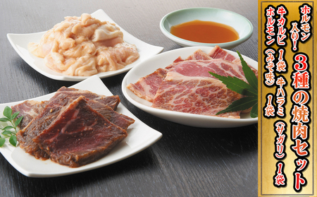 焼肉セット3種特製ホルモン入り牛肉焼肉セット