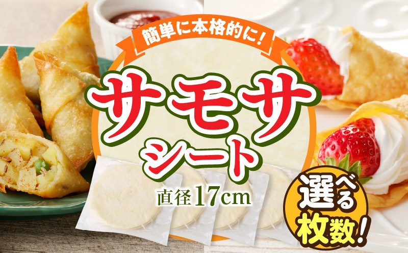 
            【選べる内容量】サモサシート（生地のみ） 20枚 40枚 80枚 インド料理 春巻きの皮 パイ 冷凍 時短 簡単 人気 パーティ 揚げ料理 焼き料理 生地 国産 薄生地 ご褒美 お家時間 手作り アレンジ おかず デザート 奈良県 生駒市 送料無料
          