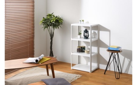 収納ラック カタスタナ 3段 ライトグレー 収納ラック シボタイプ 棚 シェルフ スリム 収納棚 SANKA【010S063】