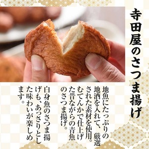 寺田屋 手づくりさつま揚げ 味くらべセット（むてんか青魚 の さつま揚げ 2種 と 白身魚 の さつま揚げ 2種 ）冷蔵 串木野名物 素材を生かした薩摩揚げ つけ揚げ【A-1997H】