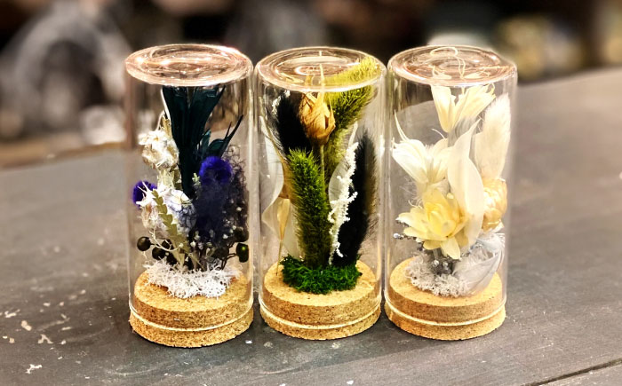 ドライフラワー ボトルアレンジS（選べる8タイプ） 三次市/ iolite flowers [APBT012]