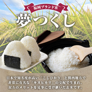 ≪令和7年産≫【3回定期便・無洗米】【食味鑑定士厳選】福岡県産 夢つくし(総計30kg・5kg×2袋×3回) 米 無洗米 お米 おこめ ごはん ゆめつくし ご飯 常温 福岡県産 ブランド米 定期便 定