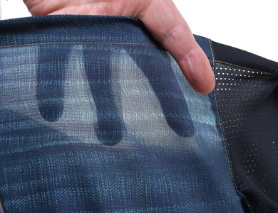 R×L（アールエル） WILD DRY DENIM V ランニングパンツ PM6ポケット ベリーショート（レディース）ストーンデニム Lサイズ