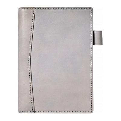 ふるさと納税 長浜市 本革B5サイズ26穴リングファイル 18.5mm【グレージュ(灰色)】