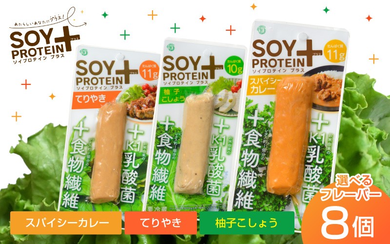 
            【選べるフレーバー】SOY PROTEIN＋ ソイプロテインプラス バータイプ 8個 / スパイシーカレー / てりやき / 柚子こしょう [B-16902] / 健康志向 トレーニー ベジタリアン ヴィーガン 補給食品 ダイエット タンパク質 福井県鯖江市
          
