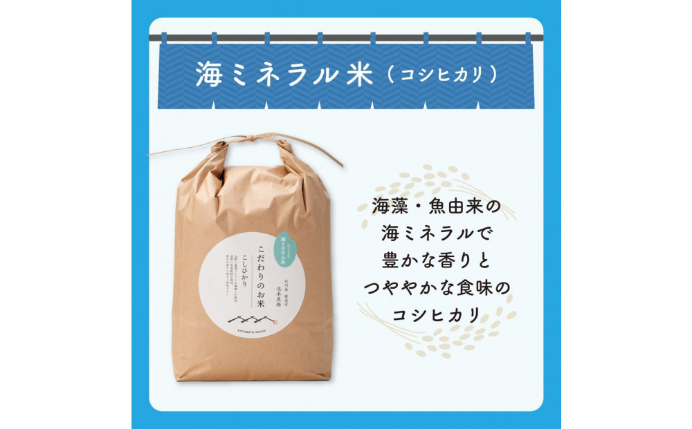 北本農場のお米令和8年度産コシヒカリ精米10kg有機肥料(海ミネラル肥料)で育てたお米