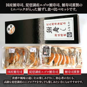 竜王町ふるさと湖魚セット（鰻かば焼2本セット＋鮒ずし食べ比べ） (  鮒ずし 鰻 うなぎ 蒲焼 2本セット 鰻 食べ比べ 燻製 鰻 うなぎ 鰻 うなぎ 鮒ずし 発酵食品 鮒ずし ギフト  鮒ずし 自家