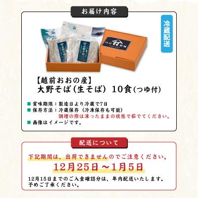 ふるさと納税 大野市 越前大野産 石臼挽き 越前そば 生そば10食(つゆ付) |  | 03