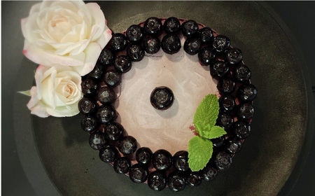 植物性100％ Vegan Raw Cake Blueberry（ブルーベリー／Lサイズ）☆お砂糖☆小麦粉☆乳製品不使用のスイーツ ヴィーガンローケーキ 吉野ヶ里町/Dondonyokunaru [F