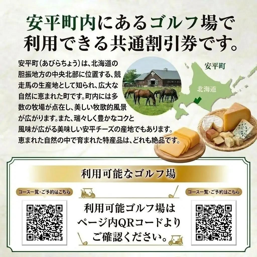 【ふるさと納税】安平町ゴルフ場共通割引券　10000円分（10000円×1枚）