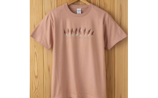 0332世界で唯一!着る山菜!!【みょうがTシャツ・ダスティピンク】Sサイズ