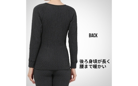 ひだまり エベレスト 婦人 丸首インナー ダークローズ L 高知県 高知 四万十市 四万十 しまんと 日本製 高品質 服 インナー 保温 防寒 抗菌 防臭 レディース 女性 肌着 トップス 暖かい シ