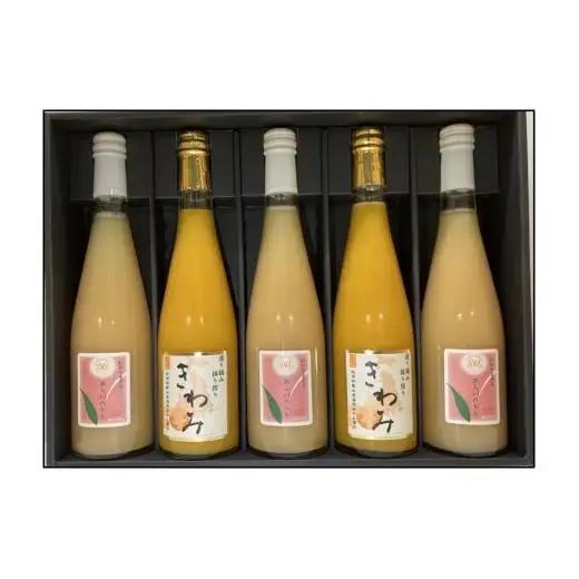 N345　きわみみかんジュース５００ｍｌ　２本　あら川の桃ドリンク５００ｍｌ　３本