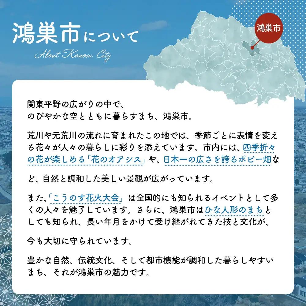 【返礼品なし】鴻巣市への応援寄附金（1口 1000円） No.604-01
