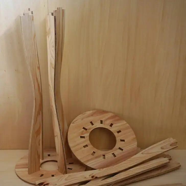木製灰皿スタンド 木鼓（もっこ） 【2111】