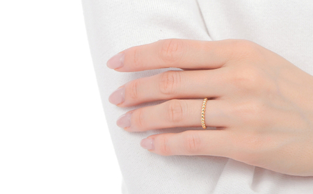 K18　ボールデザインリング　Ｒ3999-Ｙ　イエローゴールド【サイズ：6号～18号（0.5号刻み対応可）】