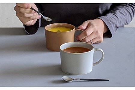 【波佐見焼】スープカップ マグカップ ペアセット モカブラウン・グレージュ 食器 皿 【永峰製磁】【eiho】 [RA58] 波佐見焼