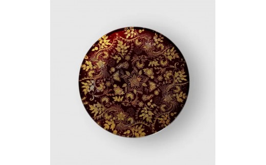 丸小皿 花舞 赤溜