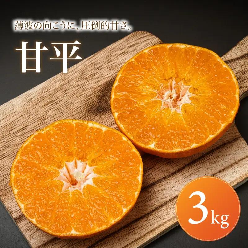 甘平 家庭用 3kg 【2027年1月下旬頃から順次発送】 | みかん ミカン mikan 蜜柑 訳ありフルーツ 柑橘 果物 おすすめ 高級 お勧め 愛媛三大高級柑橘 ( 紅まどんな せとか 甘平 ) お取り寄せ ギフト 愛媛県 松山市 【MKN065】
