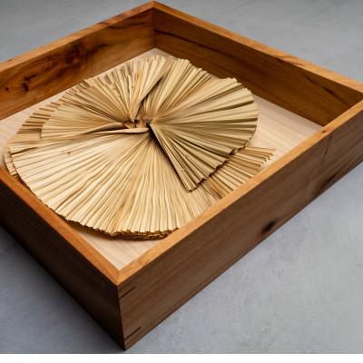 ふるさと納税 伊平屋村 クバの額装KUBANOHOSHI(白木目)Sサイズ |  | 01