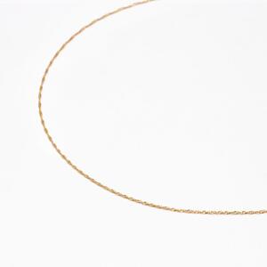 【K10イエローゴールド チェーンネックレス】可憐なスクリューチェーン 胸元が上品に美しさ輝く 長さ40cm SN1010-K10 ネックレス