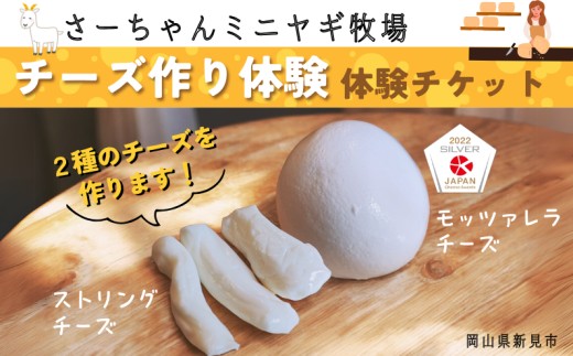 
                  さーちゃんミニヤギ牧場 チーズ作り体験チケット 2人分・3人分
                