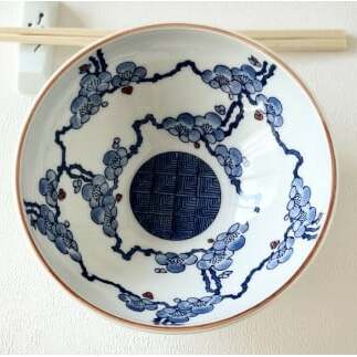 有田焼 手描き梅柄中鉢【起山窯】食器 器 うつわ 鉢 ボウル 染付 A20-576_イメージ2