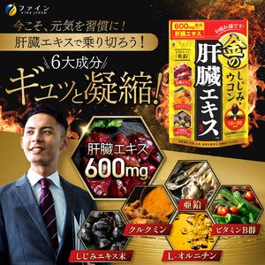 【ファイン】金のしじみウコン肝臓エキス90粒 10個セット ｜ 金のシジミ ウコン  肝臓エキス エキス 健康 健康食品 兵庫県 上郡町