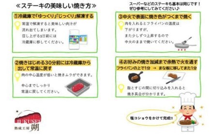 76-57新潟県産牛（長岡産）サーロインステーキ450g＆ランプステーキ2枚（計300g）