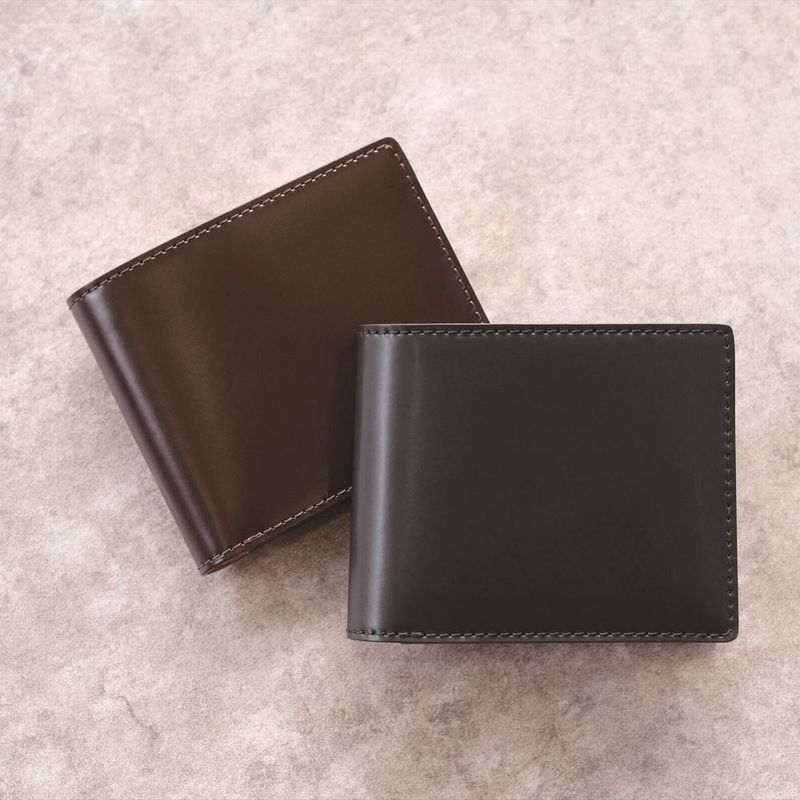 【ふるさと納税】[bell la bell] コードバン 二つ折り財布（全3色）財布 二つ折り コードバン 革財布 メンズ財布 ビジネス財布