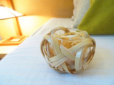 ＜京竹工芸より＞～おうちでリラックス～竹籠と優しい香りが身も心も癒すアロマディフューザー”ゆり籠”    