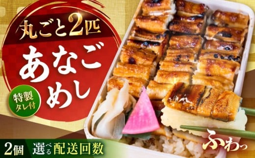 【全6回定期便】あなごめし　（冷凍）2個セット　アナゴ 甚ごろうのあなごめし アナゴ 穴子 あなご 弁当 お弁当 広島県福山市/甚ごろう [BAEC007]