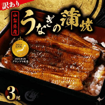 【ふるさと納税】【訳あり】山梨県産富士山脈の地下水うなぎの蒲焼 3尾【配送不可地域：離島】【1707676】
