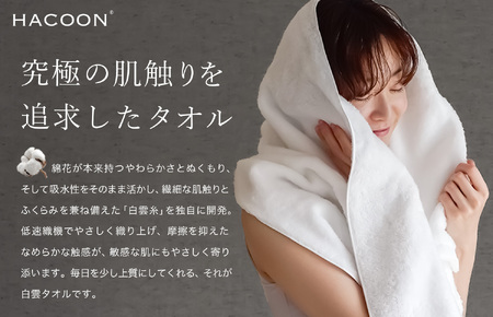 （今治タオルブランド認定）白雲 (HACOON) バスタオル 2枚セット（ブルー）【I000610BT2B】
