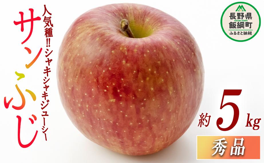 りんご サンふじ 秀 5kg 光センサー選別品 ながの農業協同組合 沖縄県への配送不可 2026年12月上旬頃から2026年12月下旬頃まで順次発送予定 令和8年度収穫分 信州 果物 フルーツ リンゴ 林檎 長野 予約 長野県 飯綱町 [0339]