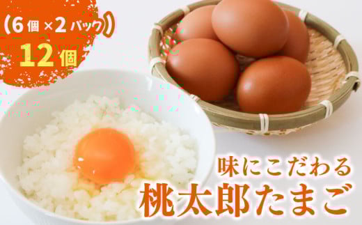 桃太郎たまご  6個入り×2パック | たまご 卵 鶏卵 たまごかけごはん たまごかけ TKG おいしい 赤玉 高級 人気 おすすめ 高知県 南国市