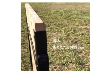 ペチカベンチ・チャーブルセット（折りたたみベンチ・折りたたみローテーブルのセット）（赤）［No.162-01］