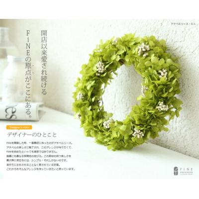 ふるさと納税 鳴門市 プリザーブドフラワー アナベル リース・ミニ【Fine】 |  | 02