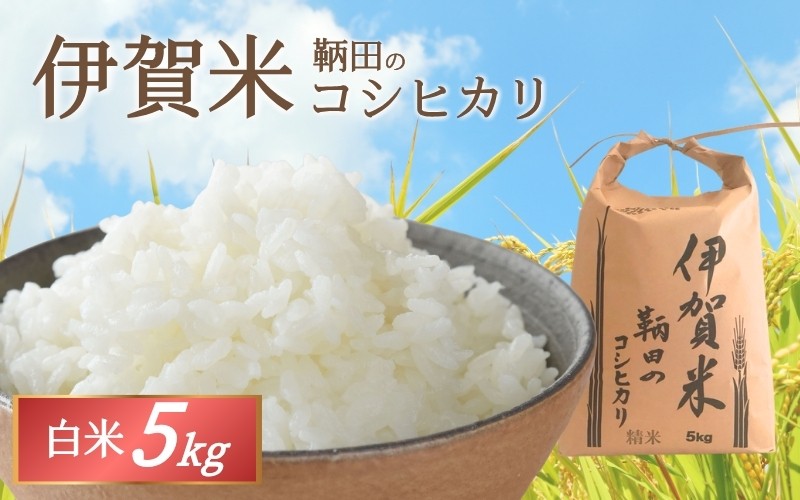 
                  令和7年度産 伊賀米 鞆田のコシヒカリ 白米 5kg【nsan0003】
                